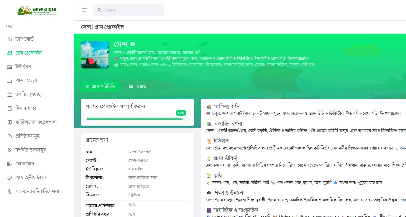 ভিলেজ অ্যাডমিন প্যানেল